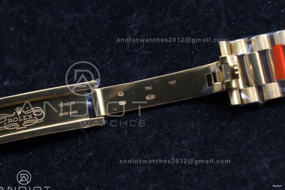 Gold RG DayDate 40 Dial GSF on Gain President Roman Bracelet Weight A2836 0406